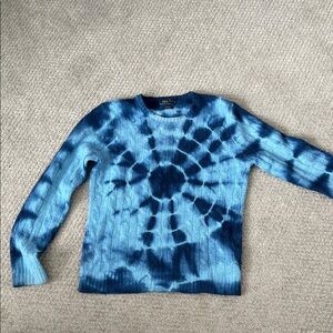 Polo by Ralph Lauren cashmere Blue Tie-Dye Crewneck Sweater